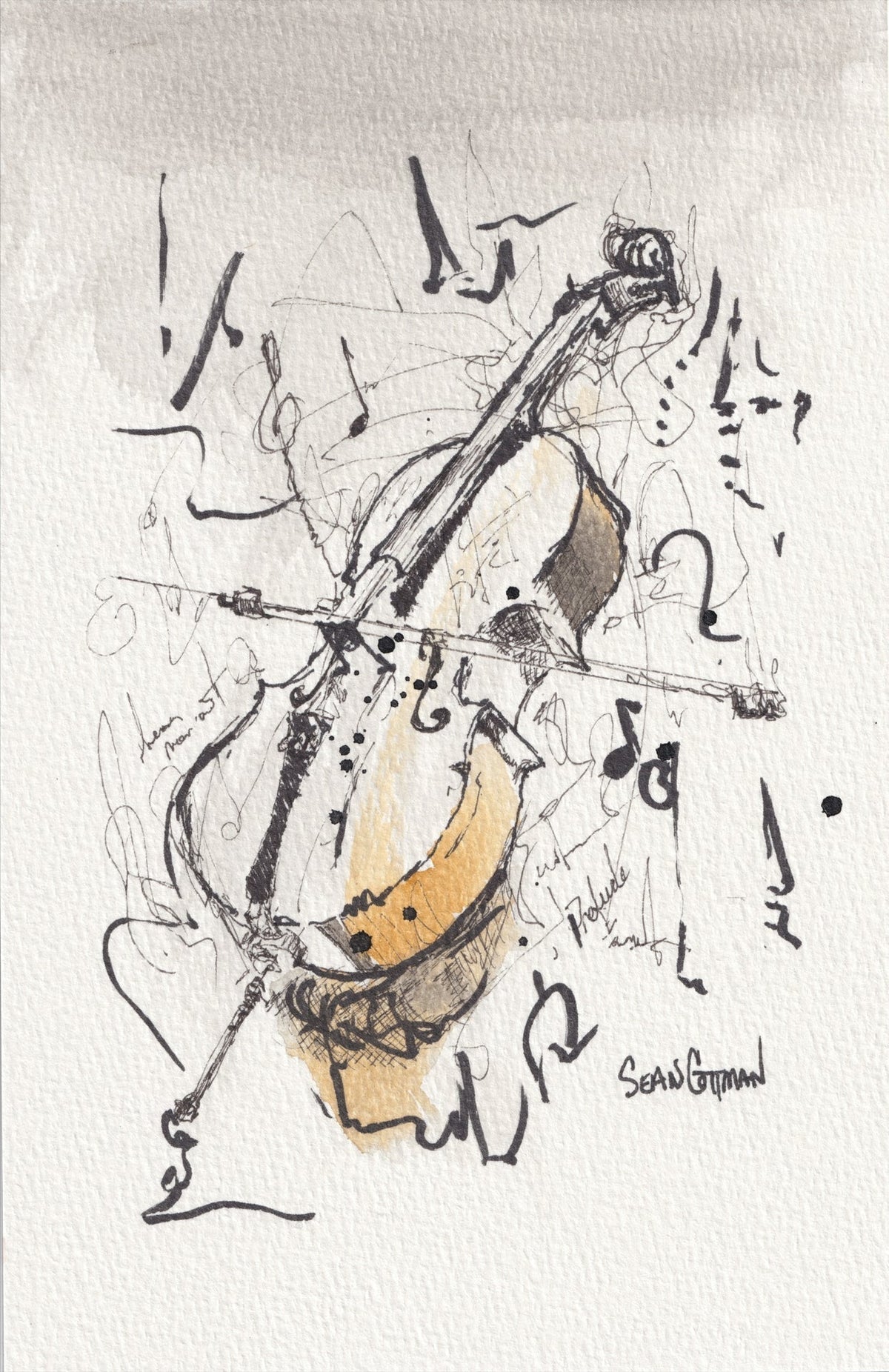 Prelude, a cello inspired artwork by Sean Cottman