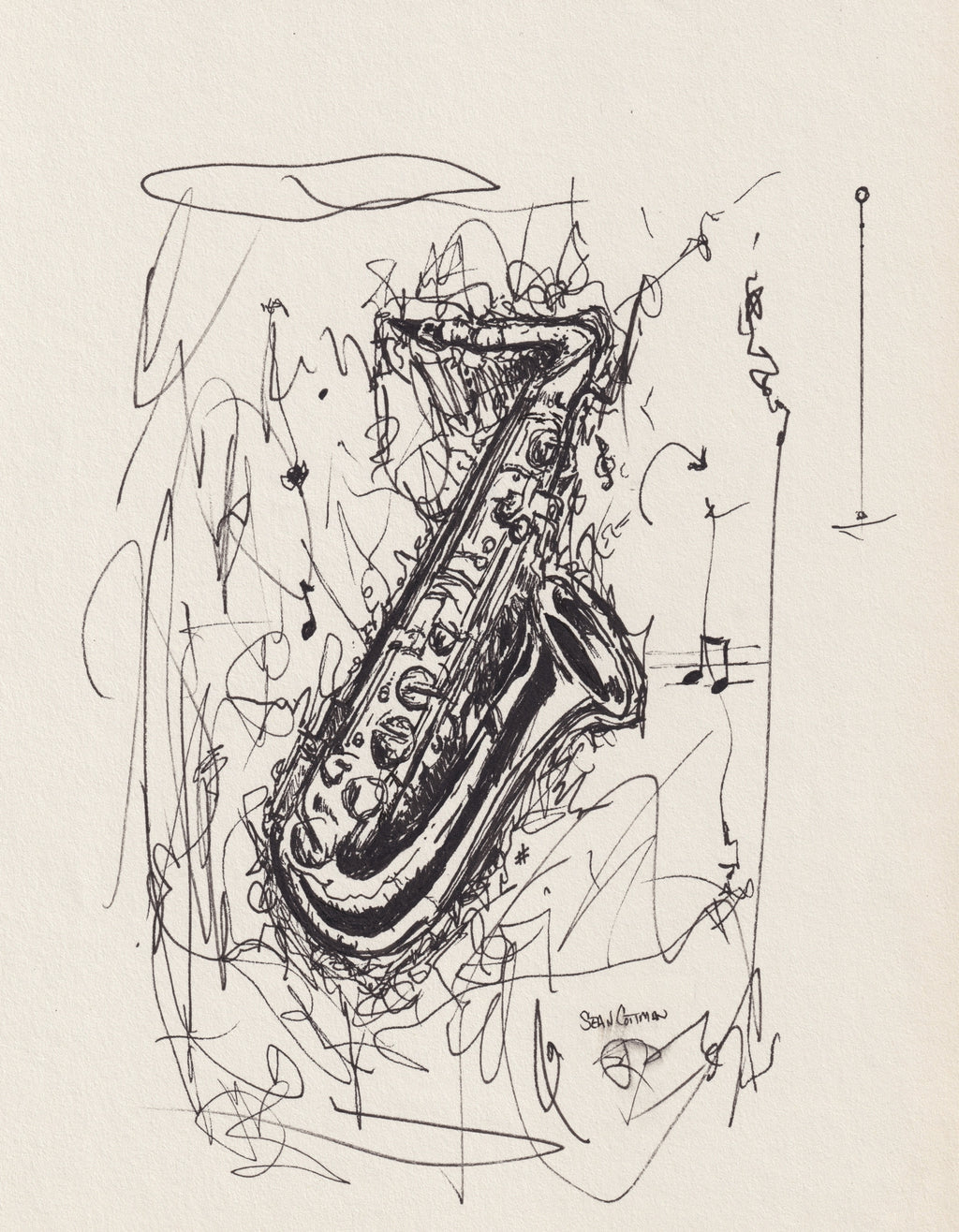 Sax Dreams 8in X 10in Original